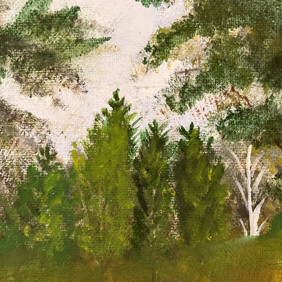 Vintage Original Painting - 1958 Ford Skyliner (?) Unsigned - Picture 6 of 11